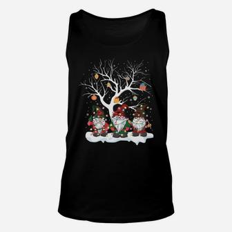 Gnome Buffalo Plaid Christmas Tree Light Pajama Gift Sweatshirt Unisex Tank Top | Crazezy