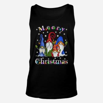 Gnome Christmas Pajamas - Garden Gnome Merry Christmas Sweatshirt Unisex Tank Top | Crazezy