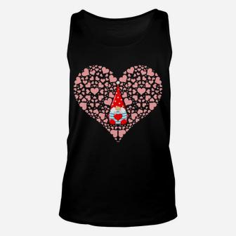 Gnome Love Heart Happy Valentines Day Idea Unisex Tank Top - Monsterry
