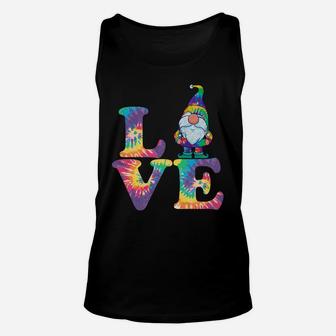 Gnome Love Hippie Gnomes Tie Dye Retro Style Vintage Peace Sweatshirt Unisex Tank Top | Crazezy