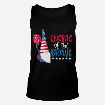 Gnome Of The Brave 4Th Of July Patriotic Red White Blue Usa Unisex Tank Top | Crazezy AU