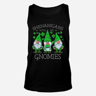 Gnome St Patricks Day Shenanigans Gnomies Shamrock Gnomes Unisex Tank Top | Crazezy