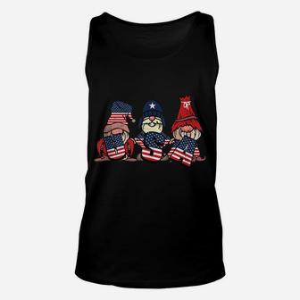 Gnome Usa 4Th Of July Cute American Flag Independence Day Unisex Tank Top | Crazezy AU
