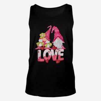 Gnomes Couple Love Valentines Day Gnomies Hearts Gnome Unisex Tank Top - Monsterry AU