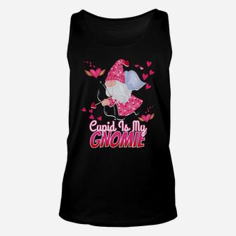 Gnomes Cupid Is My Gnomie Valentines Day Hearts Gnome Unisex Tank Top - Monsterry DE