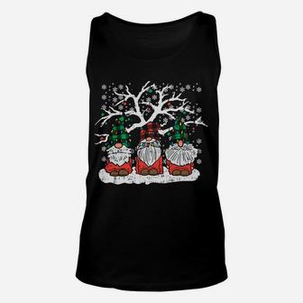 Gnomes Plaid Hat Christmas Garden Xmas Pajama Men Women Gift Sweatshirt Unisex Tank Top | Crazezy UK
