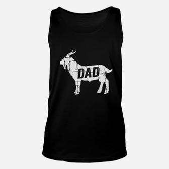 Goat Dad Greatest Of All Time Funny Fathers Day Unisex Tank Top | Crazezy