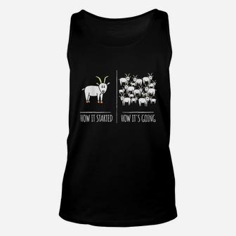 Goat Gifts For Goat Lovers Farm Apparel Meme Pun Funny Goat Unisex Tank Top | Crazezy CA