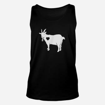 Goat Love With Heart For Goat Farmer Unisex Tank Top | Crazezy CA
