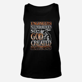 God Created Machinists For Engineers Unisex Tank Top - Monsterry DE