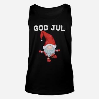 God Jul Swedish Merry Christmas Sweden Tomte Gnome Unisex Tank Top | Crazezy UK