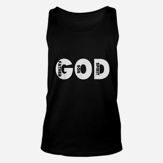 God Three Persons Father Son Holy Spirit Unisex Tank Top | Crazezy