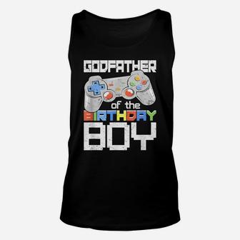 Godfather Of The Birthday Boy Matching Video Game Birthday Unisex Tank Top | Crazezy
