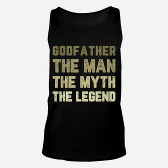 Godfather The Man The Myth The Legend Retro Gift Christmas Unisex Tank Top | Crazezy AU