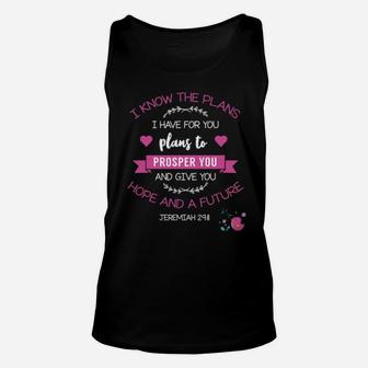 God's Plan To Prosper And Bless You Christian Unisex Tank Top - Monsterry AU