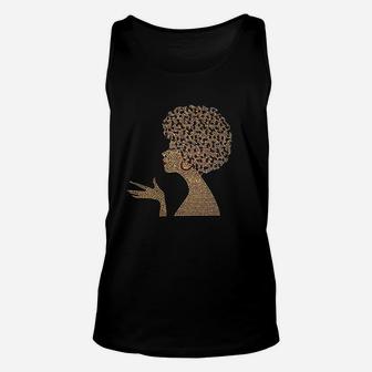 Gold Afro Frolicious Natural Hair Rocks Unisex Tank Top | Crazezy