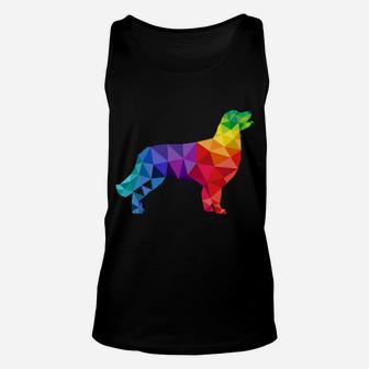 Golden Retriever Gay Pride Lgbt Lgbtq Rainbow Flag Dog Unisex Tank Top - Monsterry