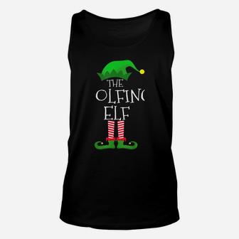 Golfing Elf Matching Family Group Christmas Party Pajama Unisex Tank Top | Crazezy