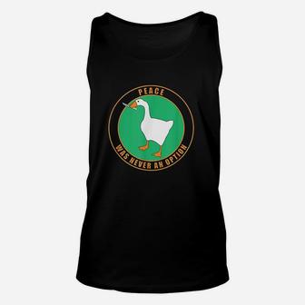 Goose Peace Was Never An Option Funny Gaming Design Unisex Tank Top | Crazezy CA