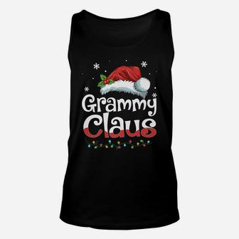 Grammy Claus Santa Hat Matching Family Christmas Pajama Gift Unisex Tank Top | Crazezy
