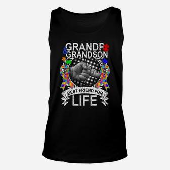 Grandpa And Grandson Best Friend Autism Awareness Kids Boys Unisex Tank Top | Crazezy DE