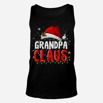 Grandpa Claus Christmas Famiy Matching Pajamas Team Santa Unisex Tank Top | Crazezy