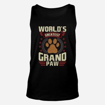 Grandpa Dog Lover Grandpaw Worlds Greatest Grand Paw Unisex Tank Top | Crazezy