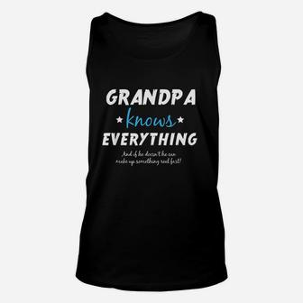 Grandpa Knows Everything Unisex Tank Top | Crazezy CA