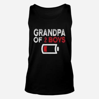 Grandpa Of 2 Boys Fathers Day Gifts Unisex Tank Top | Crazezy CA