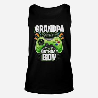 Grandpa Of The Birthday Boy Matching Video Gamer Party Unisex Tank Top | Crazezy AU