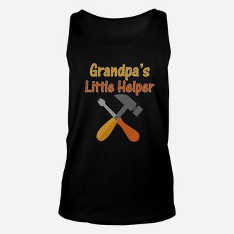 Grandpas Little Helper Grandpa Grandfather Unisex Tank Top | Crazezy CA