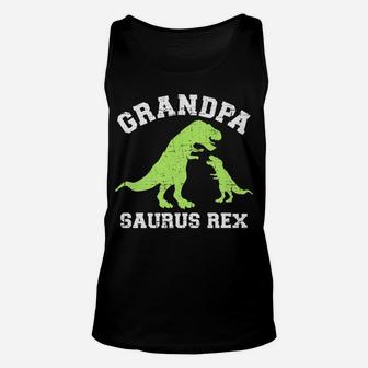 Grandpasaurus Rex Dinosaur For Grandpa Unisex Tank Top | Crazezy
