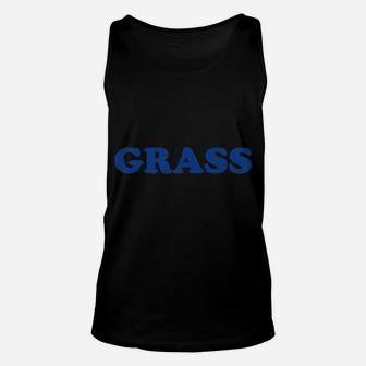 Grass In Blue Funny Retro Bluegrass Graphic Unisex Tank Top | Crazezy