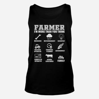Great Farmer Gift Tractor Farm Cattle Arable Farming Unisex Tank Top | Crazezy