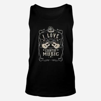 Great I Love Country Music Vintage Unisex Tank Top | Crazezy