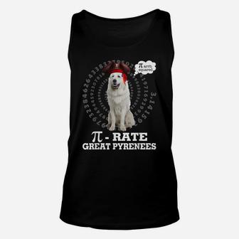 Great Pyrenees Dog Pirate Costume Pi Day Gift Unisex Tank Top | Crazezy