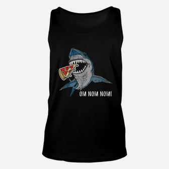 Great White Shark Eating Pizza Unisex Tank Top | Crazezy