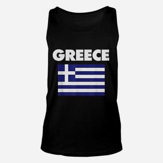 Greek Flag Greece Vacation Fun Beach Family Resort Unisex Tank Top | Crazezy
