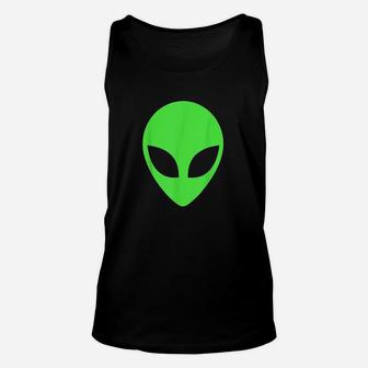 Green Alien Head 90S Style Funny Alien Unisex Tank Top | Crazezy DE