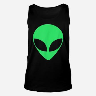 Green Alien Head 90'S Style - Funny Unisex Tank Top | Crazezy AU