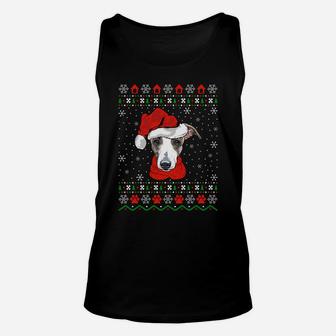 Greyhound Dog Xmas Gift Ugly Greyhound Christmas Sweatshirt Unisex Tank Top | Crazezy