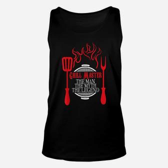 Grill Master The Man The Myth The Legend Chef Unisex Tank Top | Crazezy
