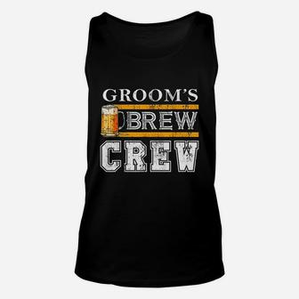Groom Brew Crew Funny Groomsmen Beer Team Bachelor Party Unisex Tank Top - Thegiftio