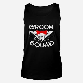 Groom Squad Bachelor Party Groomsmen Tuxedo Unisex Tank Top - Thegiftio