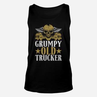 Grumpy Old Trucker Truck Driver Unisex Tank Top | Crazezy