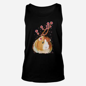 Guinea Pig Shirt Japanese Cherry Blossom Flower Vintage Gift Unisex Tank Top | Crazezy