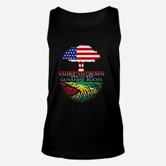Guyanese Roots American Grown Us Guyana Caribbean African Unisex Tank Top - Thegiftio UK