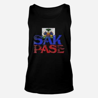 Haitian Sak Pase Pride Flag I Love Haiti Roots Unisex Tank Top | Crazezy AU