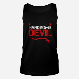 Handsome Devil For Good Looking Husbands Unisex Tank Top | Crazezy