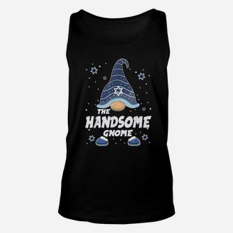 Handsome Gnome Hanukkah Family Matching Pajama Unisex Tank Top - Monsterry DE